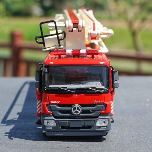 1/50 Alloy Die-casting Simulation Car Model benz Sany 62m Large Span Elevating Jet Fire Truck High-end Collection Children Gifts