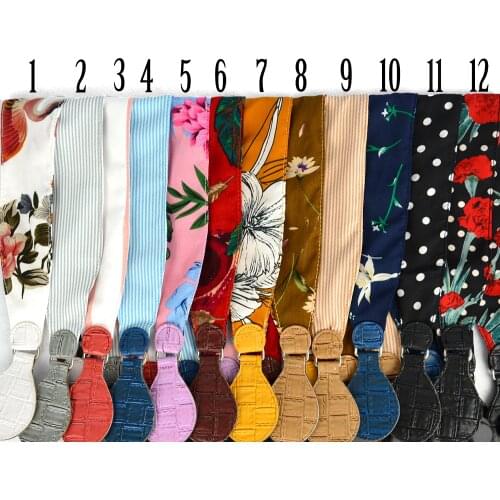 Tanqu Soft Floral 1 Pair Fabric Handle with Patchwork Drop End for Bag O Bag Handles for EVA Obag Handbag Womens Bags