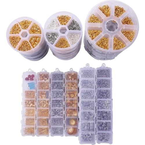 Jewelry Making Set Lobster Clasps/Open Jump Rings/Extend Tail Chain Boxed Accessories for DIY Necklace Jewelry Making Supplies