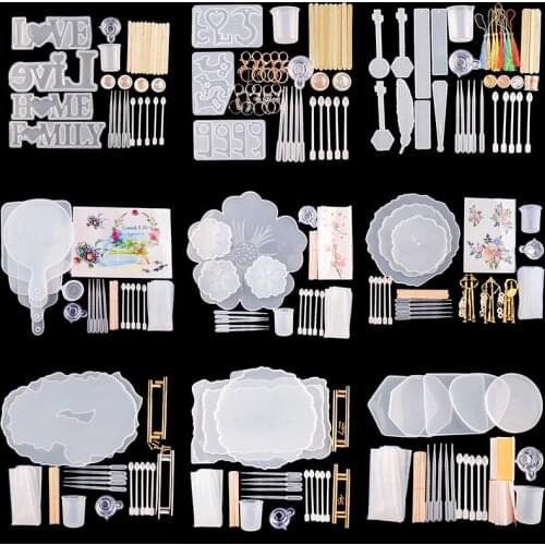 Mixed Style Jewelry Epoxy Resin Mold Kit Set UV Casting Tools Bisuteria Materiales Resina Epoxi Transparente For Craft Materials