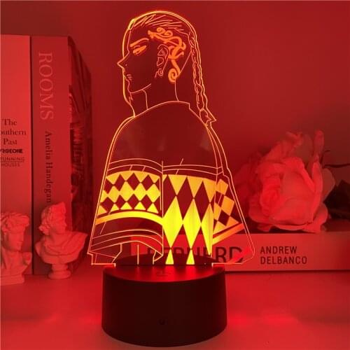 Tokyo Revengers Night Light 3d New Fan Anime Sano Manjirō Ryūgūji Ken Model childrens gift bedroom decoration lamp