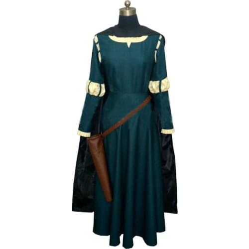 2017 New Arrival High Quality Brave Film Merida Dress Cosplay Princess Merida Costume