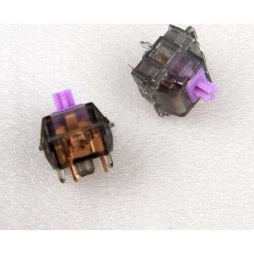 Transparent Black 5pin Switches For Mechanical Gaming Keyboard DIY Maintain 10pcs Milk Purple 67g Smooth Linear Switching
