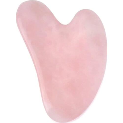 1 PC Resin Heart-shaped Massage Scraping Board Artificial Rose Gua Sha Board Face Neck Body Massager Guasha Plate