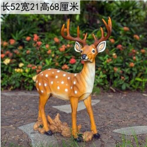 Sika deer statue crafts, home park garden decoration crafts, creative animal sculptures