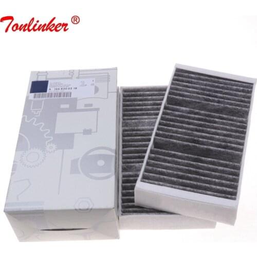 Cabin Filter A1668300318 2 Pcs For Mercedes GL-CLASS X166 2012-2019/M-CLASS W166 2011-2015 Model Car Built in Carbon Fiilter