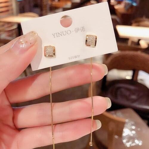 Fashion womens Swing Earrings Star Rubber Chain Earrings Fashion Womens long pendant womens simple jewelry Gift 2021