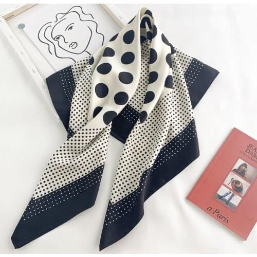 Silk Square Scarf Lady Neck Large Hijab Print Design Foulard Fashion Bandana Head Wraps for Women Shawl Kerchief Accessories New