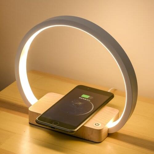 Nordic Luxury Modern Smart Night Light Bedside Rechargeable Wireless Charging Reading Hotel Lamps Room Touch Table Lamp
