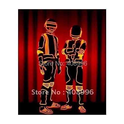 Illuminated costume EL wire robot set for DJ/DS/ luminous costume, EL costumes, EL CLOTHING