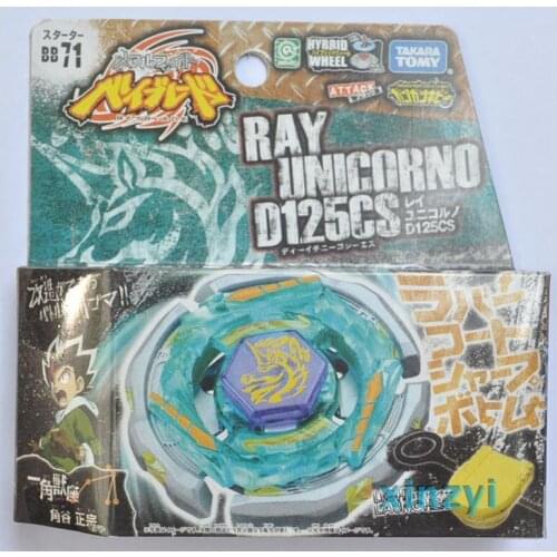 Takara Tomy Beyblade Burst BB71 Booster Ray Unicorno Metal Fusion Spinning Top Toys Arena Fight Gyro Classic Kid Toys Gift