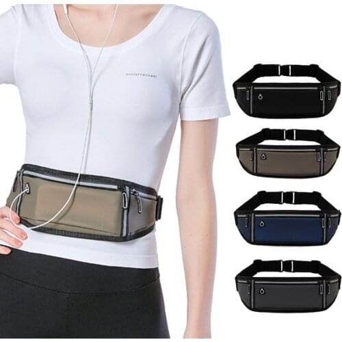 Mens Women Sports Fanny Pack Portable Waist Sport Pack USB Waterproof Running Belt Bag Running Accessories Multicolor
