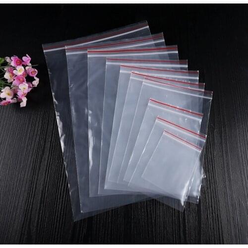 1000pcs/pack Small Zip Lock Plastic Jewelry Bags Reclosable Transparent Food/Gift Storage Show Package Bags Clear Ziplock Bags