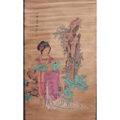 Antique antique painting Chudo paintings framed painting the living room office Zhang portrait of decorative painting