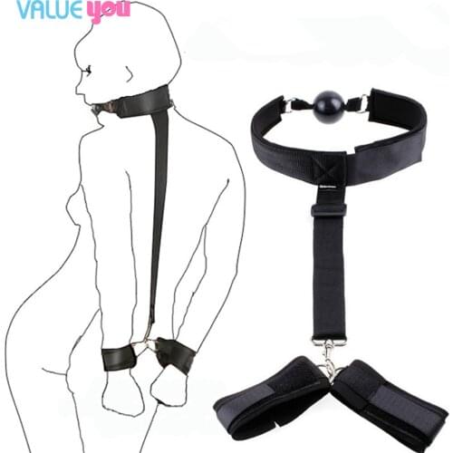 BDSM Bondage Restraint Bondage Fetish Slave Handcuffs & Ankle Cuffs Adult Erotic Sex Toys For Woman Couples Games Sex Products