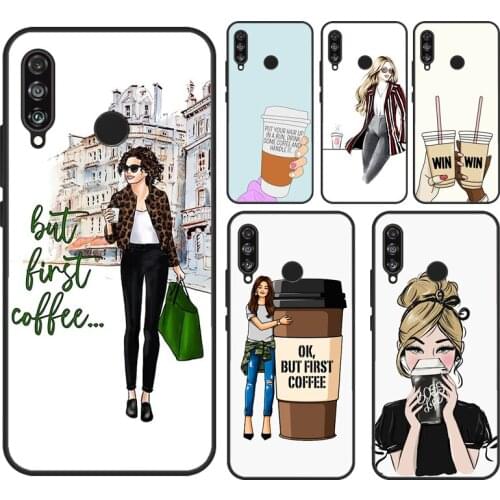 Princess Female boss coffee Case For Huawei Mate 20 Lite P Smart 2019 2021 Cover For Huawei P20 Lite P40 P30 Pro Case