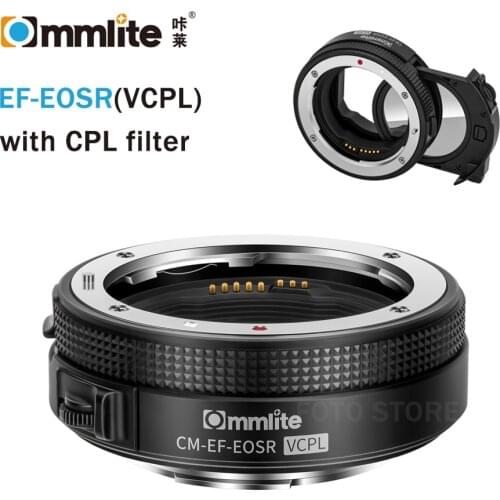 Commlite EF-EOSR VCPL Lens adapter ring with CPL AF for Canon EF EF-S Lens to Canon EOS RF Mount Camera R5 R6
