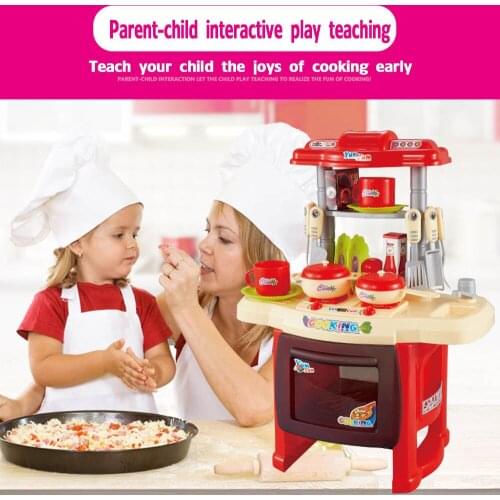 Kids Kitchen Set Children Kitchen Toys Large Kitchen Cooking Simulation Model Colourful Play Educational Toy for Girl Baby gift