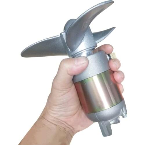 DIY electric boat playing nest pull net outboard motor propeller hanging paddle machine rubber boat 12V underwater motor propell