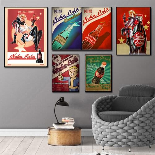 Fallout Series games Coated paper poster Drawing core Wall stickers Home Decoration Home