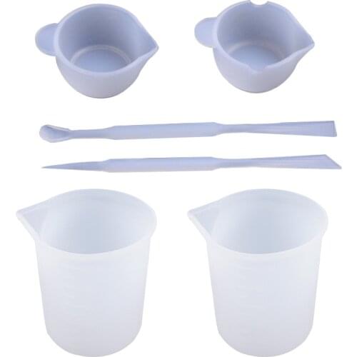 Mix Cup Silicone Mold Epoxy Resin Tools Reusable Mixing Measuring Cups DIY Jewelry Making Stick Handmade Accessories