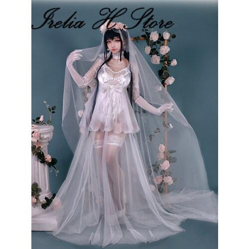 Irelia H Store Azur Lane Cosplay Azuma Wedding Dress Cosplay Costume White dress female