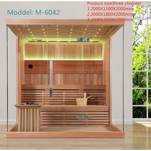 2X1.8 Meter Fashion Sauna Room Cabin indoor Dry Sauna Room 2-4 person (M-6042)