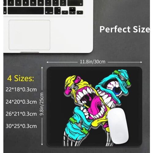 Skateboard Fight Mouse Pad DIY Print Cushion Skate Monster Skateboard Skater Animal Funny Comics Cool Style