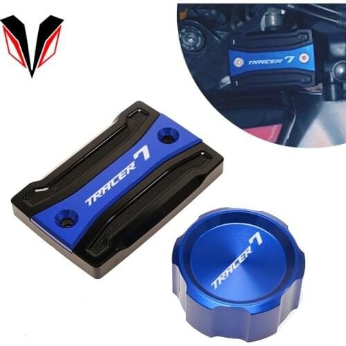 Logo For Yamaha TRACER 7 7GT TRACER 7/GT 2021 Motorcycle CNC Aluminum Rear & Front Brake Fluid Reservoir Cap Cylinder Cover