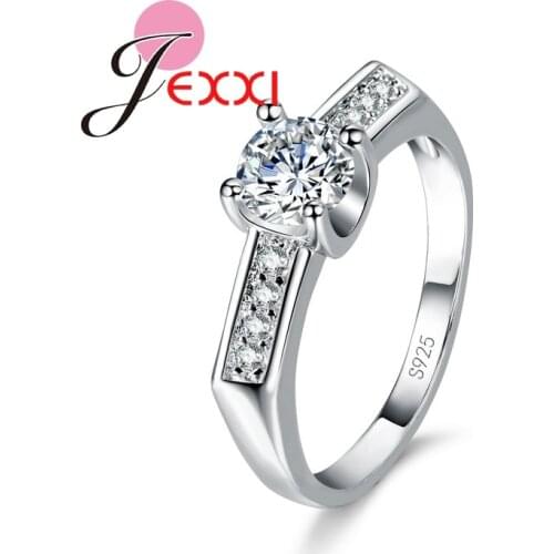 Best Wedding Present For wife/Women Super Shiny Irregular Double U Cubic Zircon Price 925 Sterling Silver Finger Ring