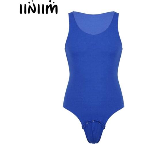 Mens Baby Sleeveless Teddies Press Button Crotch Jockstraps Pouch Shirt Sportswear Jumpsuit Bodysuit for Fitness Gym Workout