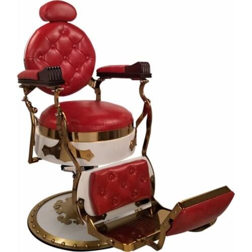 Mens Massage Hair Cutting Chair European Style Retro Beauty Salon Special Swivel Barber Chair