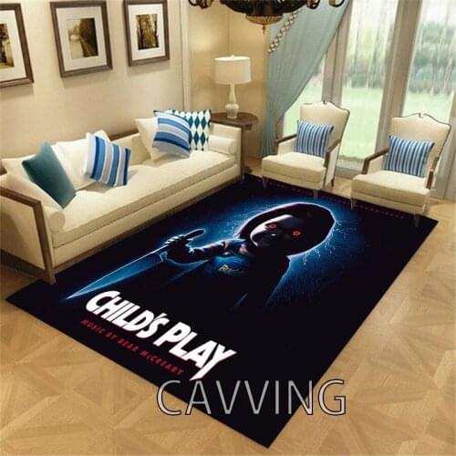 Chucky 3D Printed Carpets Soft Flannel Rugs Mat Rugs Anti-slip Large Rug Carpet Home Decoration