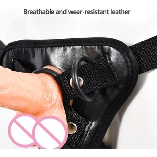 50LF Women Realistic Strap Fake Adjustable Harness Huge Dildo Strapon Sex Toy