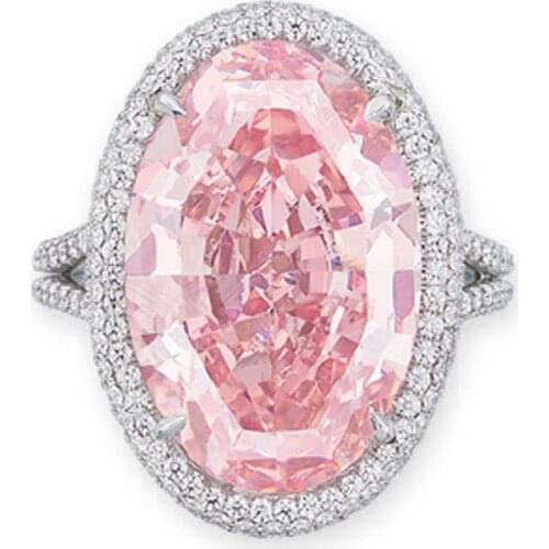 Luxury Egg Ring 925 Sterling silver Big Oval AAAAA cz Promise Wedding Band Rings for Women Bridal Finger Party Jewelry Gift