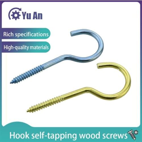 Hook Self Tapping Wood Screws Question Mark Opening Sheep Eye Lamp Hook Screw Thumb Screw 10pcs