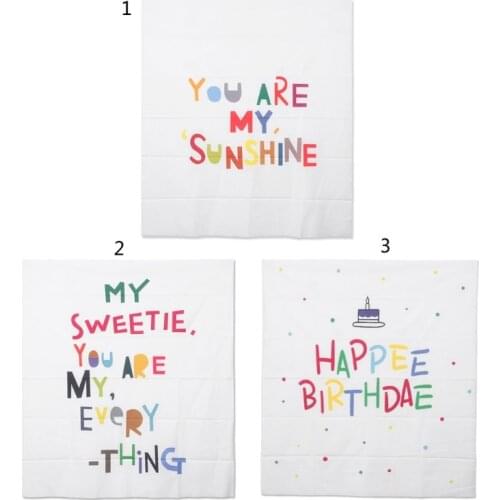 Nordic Ins Cloth Birthday Decoration Tapestry Wall Hanging You Are My Sunshine Background Colorful Home Decor