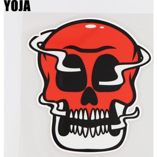 YOJA 13X14CM Personality Art Fashion Skull Head Vinyl Decal Creative Motorcycle Car Sticker 19A-0231