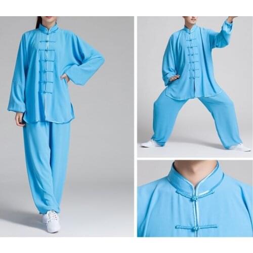 Unisex cotton&linen taijiquan suit tai chi suits kung fu clothing wushu martial arts uniforms pink/yellow/black/blue