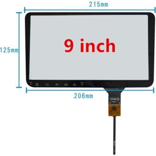Universal 9 inch GT911 Capacitive Touch Digitizer for Android Car DVD navigation Touch screen panel Glass With button