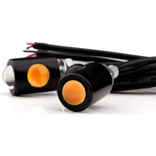 1Pair Universal Motorcycle LED Mini Turn Signal Eagle Eye Shape Turn Indicators for Kawasaki for Honda