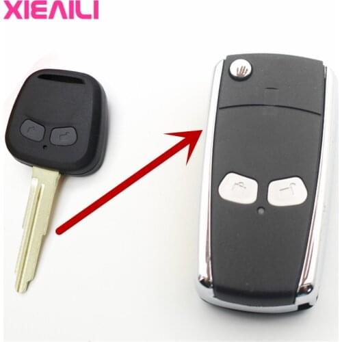XIEAILI OEM 2Button Modified Flip Folding Remote Key Case Shell For Mitsubishi Lancer S46