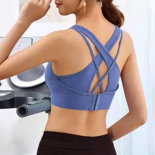 2021 Women Sports Bra Push Up Crop Top Female Fitness Gym Bra Hollow Breathable Sexy Running Bras Athletic Sportswear Dropship