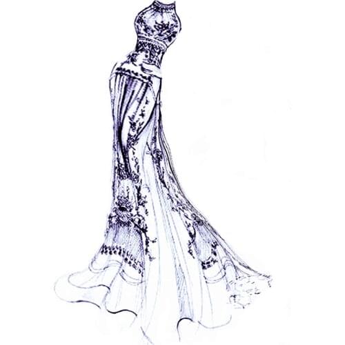 PANFELOU Lady cheongsam wedding dress Scrapbooking DIY Embossing Valentines Day card paper dies cutting die Metal