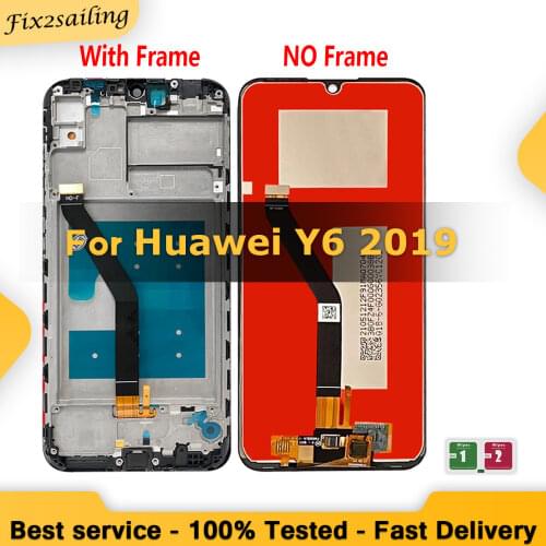 LCD Display For Huawei Honor 8A /Y6 Pro 2019/ Y6 Prime 2019 JAT-L09 L29 LX3 LX1 LCD Display Touch Screen With/No Frame Replace