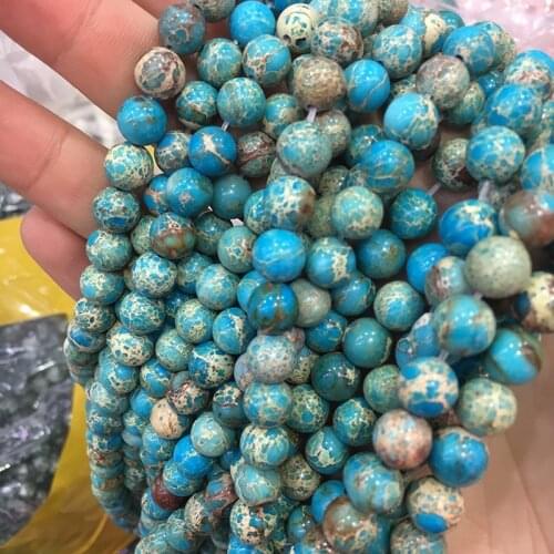 1 Strand 8 Colors Imperial Stone Beads Round Charm Spacer Beads Manual Lucky Women Gem Sets Findings Fitting DIY Lewelry Making