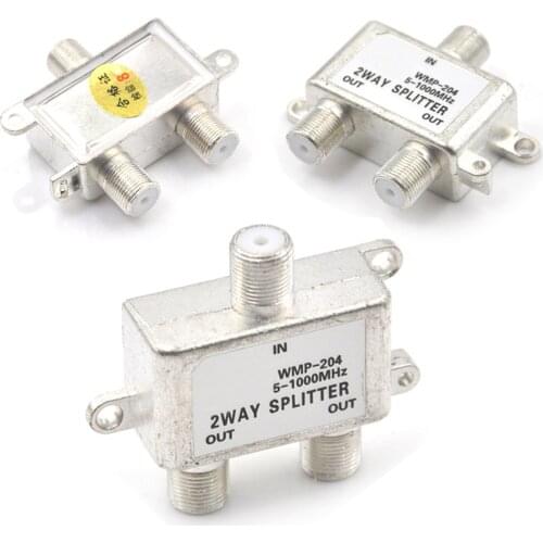 1PC 2 Way Port TV Signal Satellite Sat Coaxial Diplexer Splitter Combiners Cable Switcher 5-1000 MHz F Connector Splitter