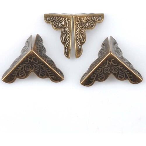 10Pcs Metal Book Corner Hollow Trilateral Albums Menus Folders Box Corner Protectors For Decor Brown 25x25x25mm CP1736
