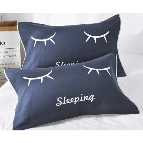 2pcs/set Nordic 4 Layer Gauze Cotton Pillow Towel Bed Throw Pillowcase Cover Homestuck Eyelash Pillow Cases Towels 50*75cm