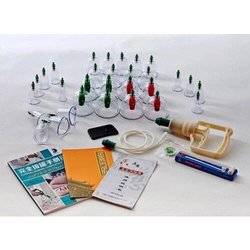 2014 Free shipping 30pcs/set traditional Chinese medicine Vacuum Cupping Set Massage Therapy Suction Apparatus Cups for DIY